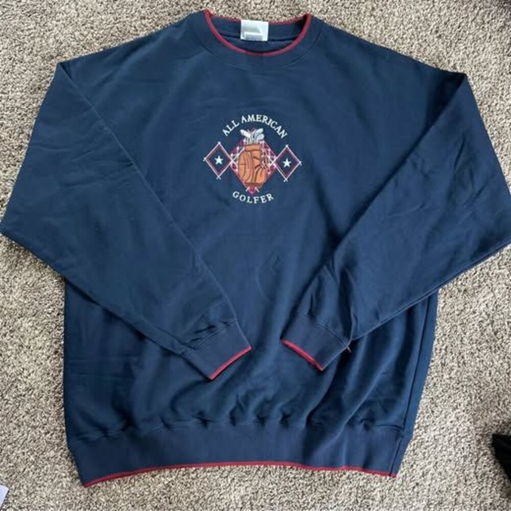 Vintage embroidered golf crewneck sweatshirt